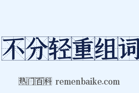 不分轻重组词是什么意思的图片